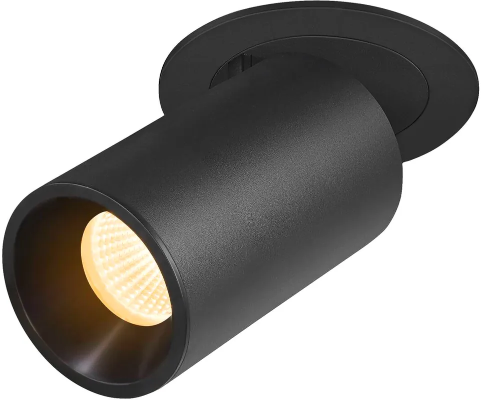 Top-Angebot SLV NUMINOS® PROJECTOR M, Deckeneinbauleuchte, 3000 K, 40°, zylindrisch, schwarz / schwarz