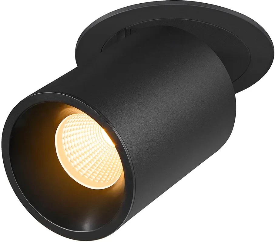 SLV NUMINOS® PROJECTOR L, Deckeneinbauleuchte, 3000 K, 40°, zylindrisch, schwarz / schwarz Direktkauf