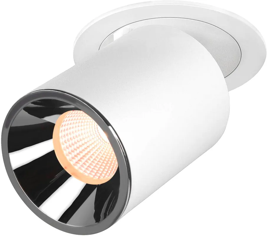 SLV NUMINOS® PROJECTOR L, Deckeneinbauleuchte, 2700 K, 55°, zylindrisch, weiß / chrom Beliebt