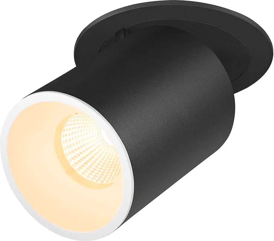 SLV NUMINOS® PROJECTOR L, Deckeneinbauleuchte, 3000 K, 20°, zylindrisch, schwarz / weiß Gratis Versand