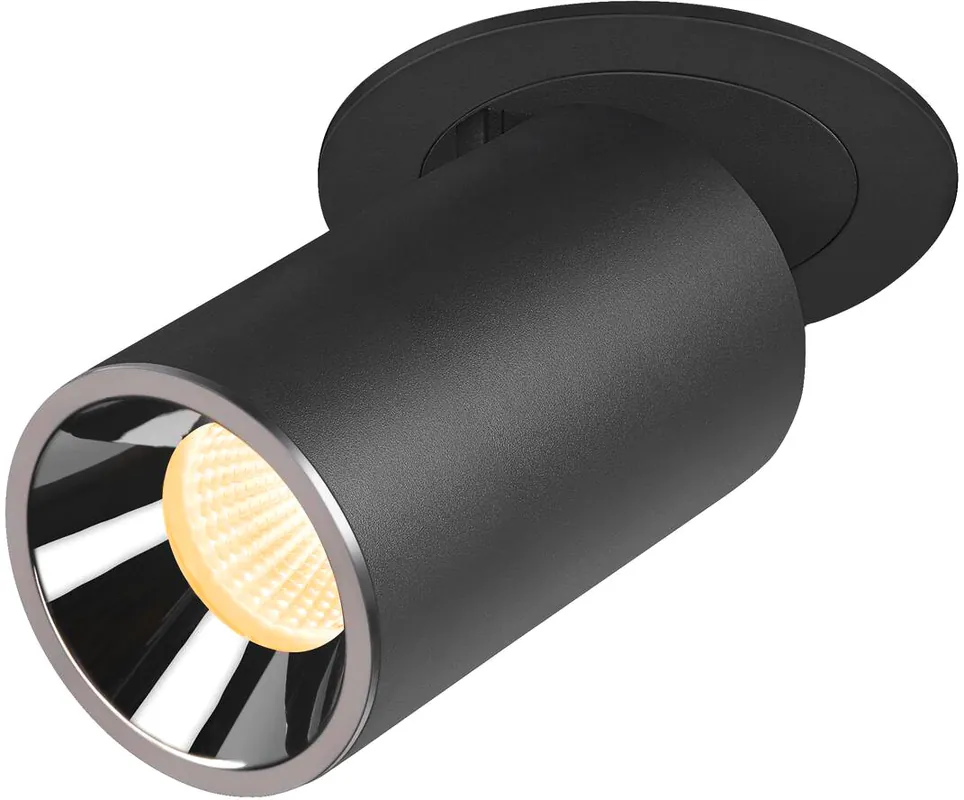 Nur Heute SLV NUMINOS® PROJECTOR M, Deckeneinbauleuchte, 3000 K, 20°, zylindrisch, schwarz / chrom