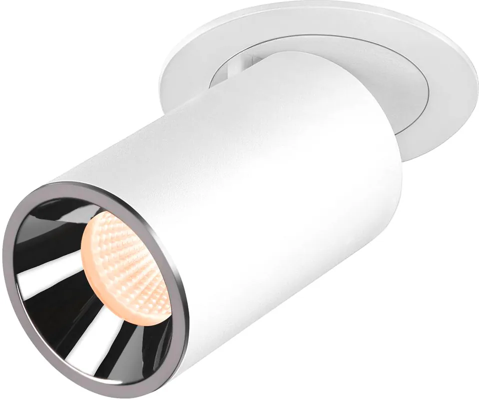 SLV NUMINOS® PROJECTOR M, Deckeneinbauleuchte, 2700 K, 40°, zylindrisch, weiß / chrom Aktuell
