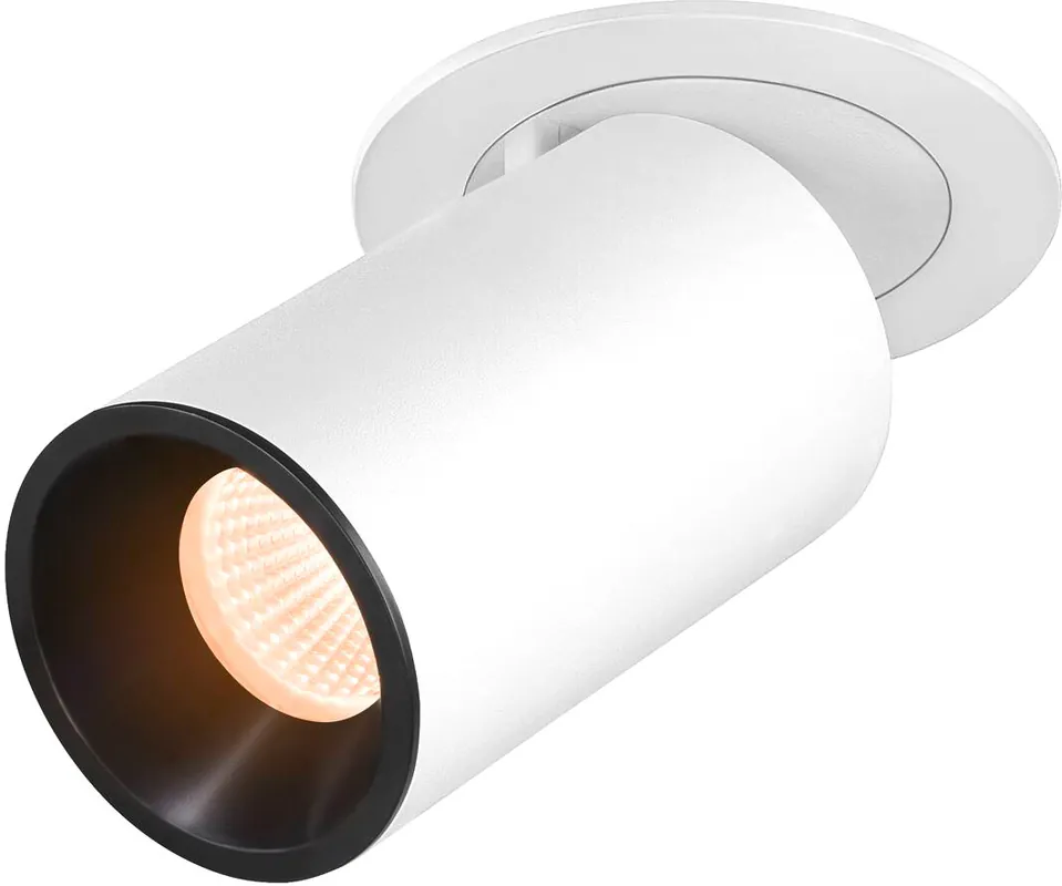 SLV NUMINOS® PROJECTOR M, Deckeneinbauleuchte, 2700 K, 55°, zylindrisch, weiß / schwarz Gratis Versand