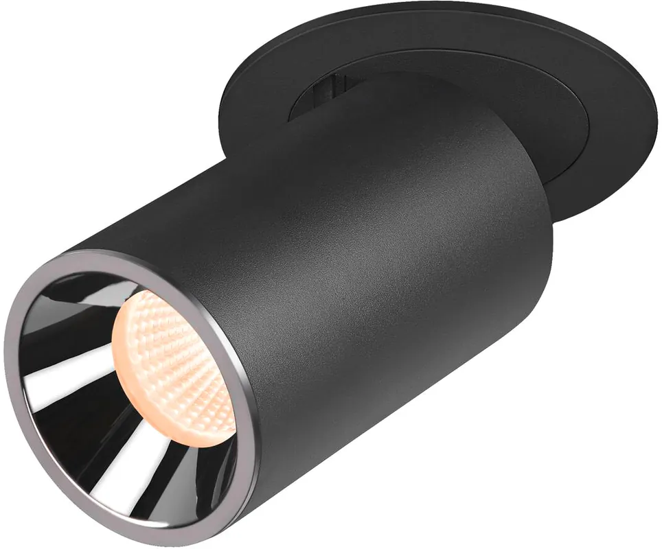 Aktuell SLV NUMINOS® PROJECTOR M, Deckeneinbauleuchte, 2700 K, 20°, zylindrisch, schwarz / chrom