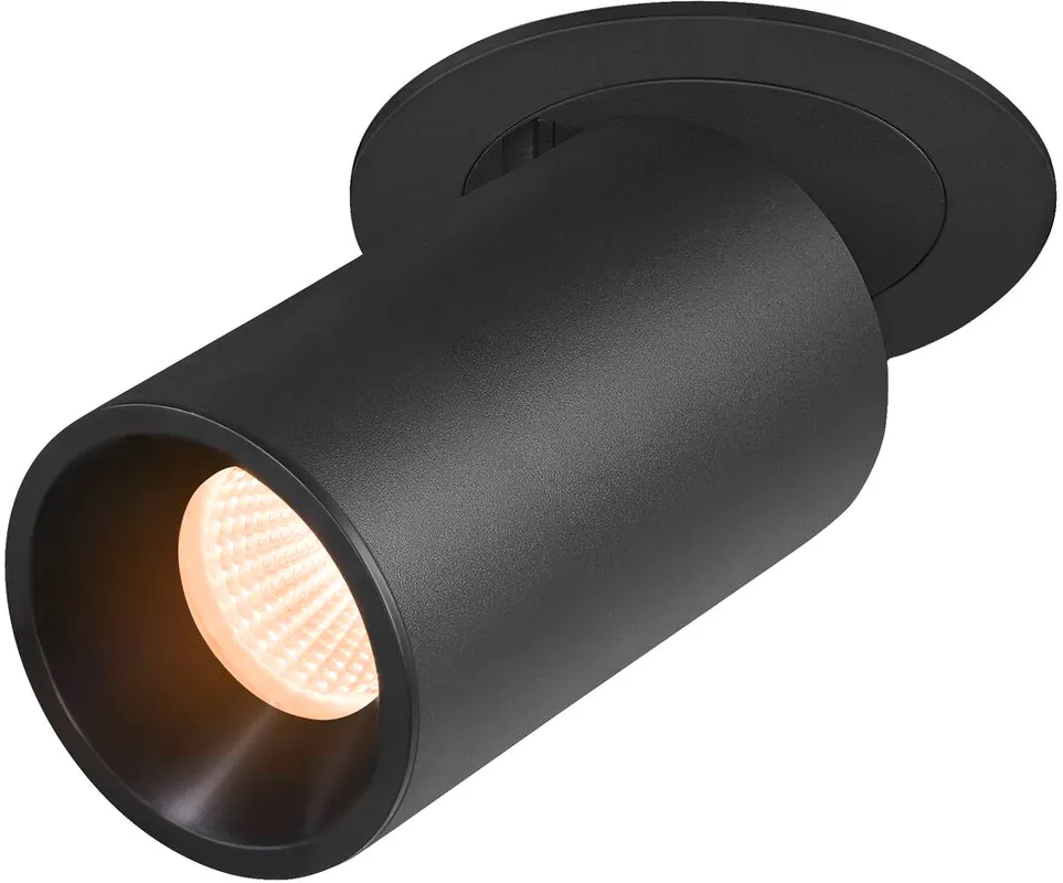 Heißes Angebot SLV NUMINOS® PROJECTOR M, Deckeneinbauleuchte, 2700 K, 20°, zylindrisch, schwarz / schwarz