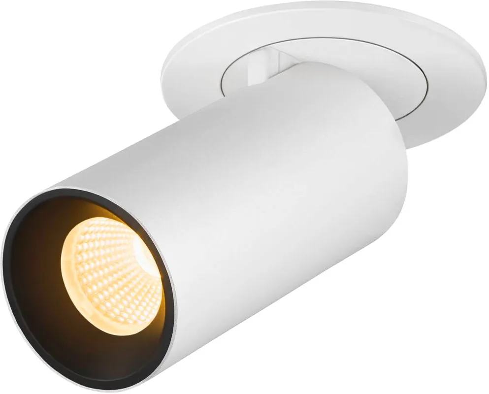 Neue Kollektion SLV NUMINOS® PROJECTOR S, Deckeneinbauleuchte, 3000 K, 55°, zylindrisch, weiß / schwarz