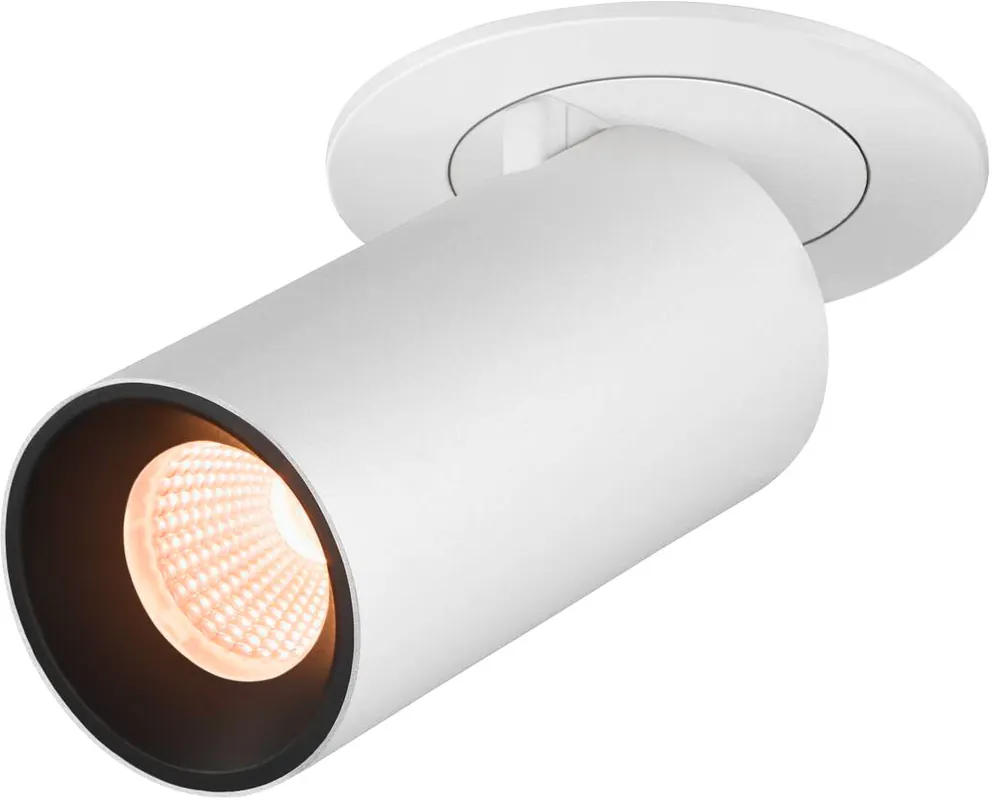 Preisreduziert SLV NUMINOS® PROJECTOR S, Deckeneinbauleuchte, 2700 K, 20°, zylindrisch, weiß / schwarz