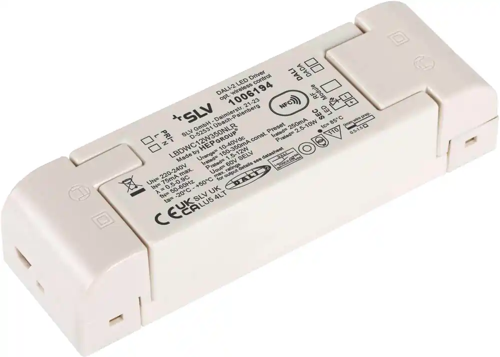 Must-Have SLV LED Treiber, 12W 250mA DALI dimmbar mit RF-Schnittstelle LED-Treiber weiß DALI