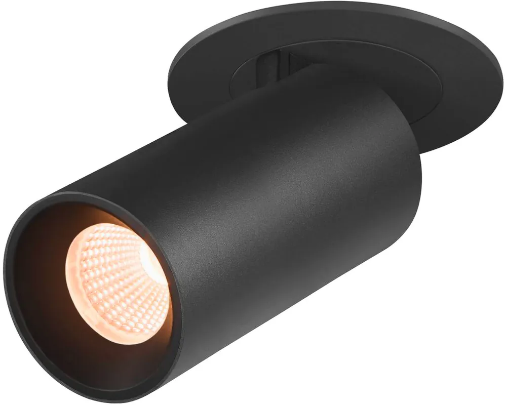 Günstig SLV NUMINOS® PROJECTOR S, Deckeneinbauleuchte, 2700 K, 55°, zylindrisch, schwarz / schwarz
