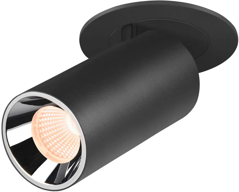 Neue Ware SLV NUMINOS® PROJECTOR S, Deckeneinbauleuchte, 2700 K, 40°, zylindrisch, schwarz / chrom