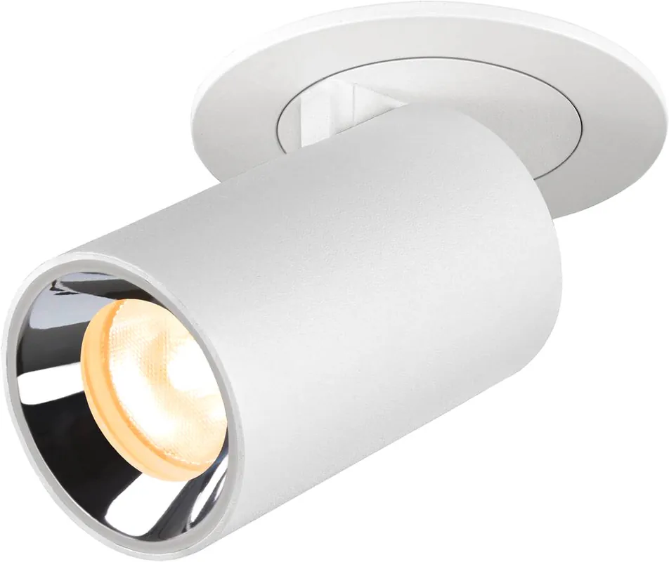 Jetzt Bestellen SLV NUMINOS® PROJECTOR XS, Deckeneinbauleuchte, 3000 K, 55°, zylindrisch, weiß / chrom