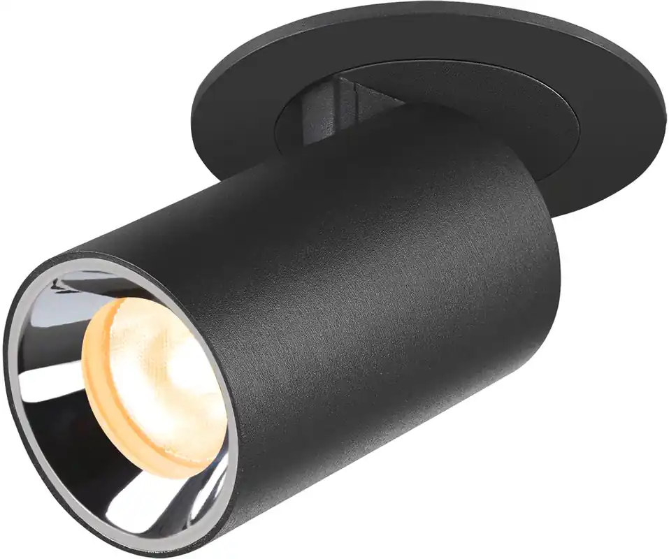 Sofort Bestellen SLV NUMINOS® PROJECTOR XS, Deckeneinbauleuchte, 3000 K, 55°, zylindrisch, schwarz / chrom