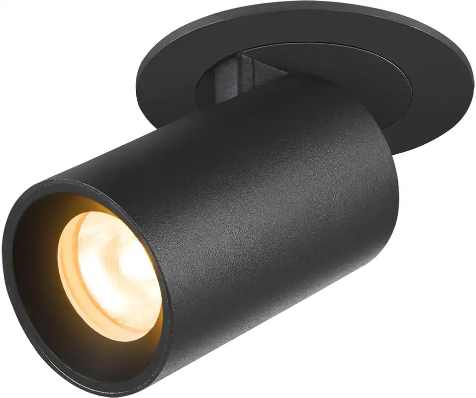 Sichere Zahlung SLV NUMINOS® PROJECTOR XS, Deckeneinbauleuchte, 3000 K, 40°, zylindrisch, schwarz / schwarz