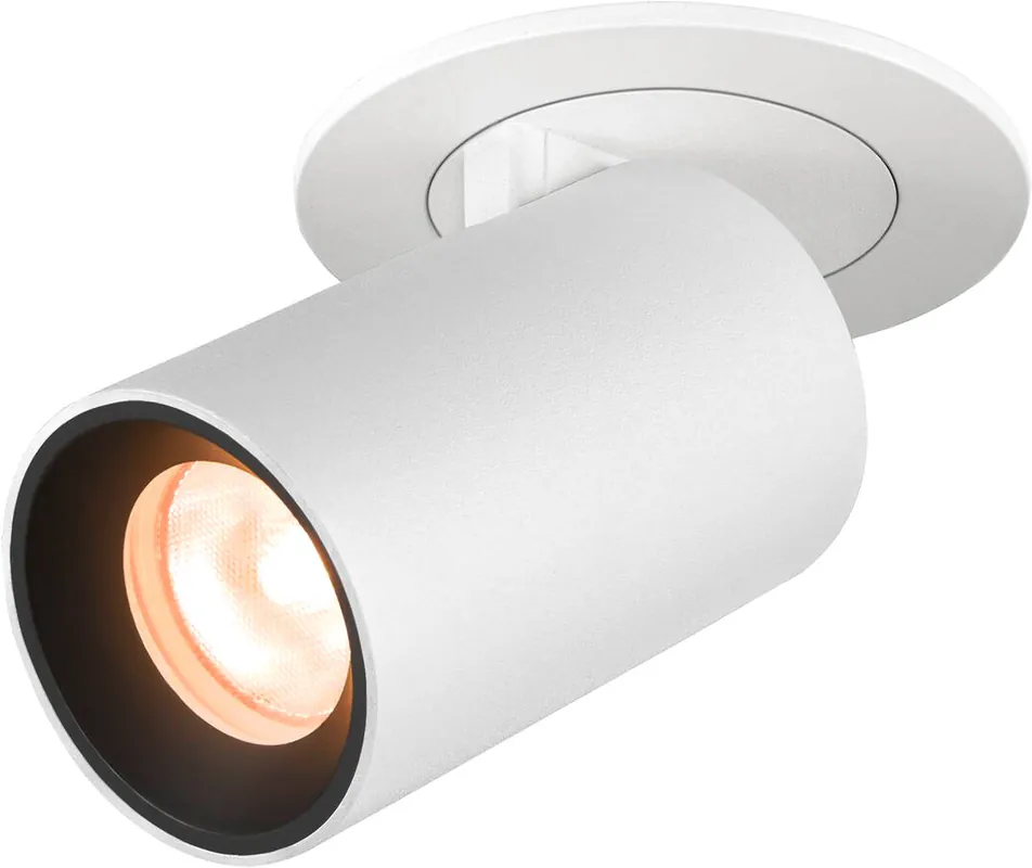 SLV NUMINOS® PROJECTOR XS, Deckeneinbauleuchte, 2700 K, 55°, zylindrisch, weiß / schwarz Kostenfreie Lieferung