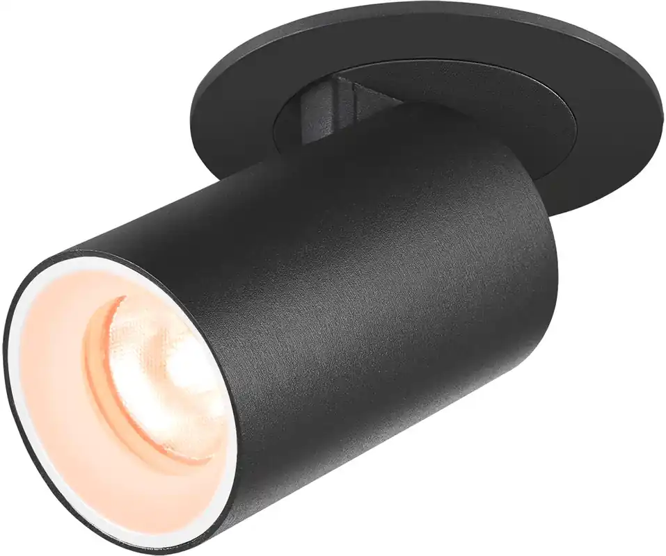 SLV NUMINOS® PROJECTOR XS, Deckeneinbauleuchte, 2700 K, 55°, zylindrisch, schwarz / weiß Top-Preis