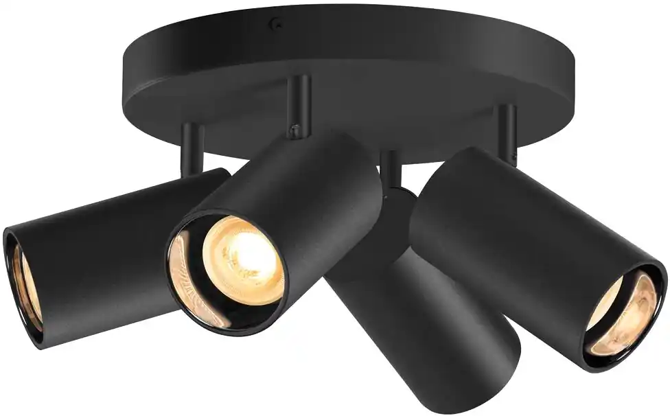 Highlight SLV ASTO TUBE, Deckenaufbauleuchte, zylindrisch, max. 4x10W, schwarz