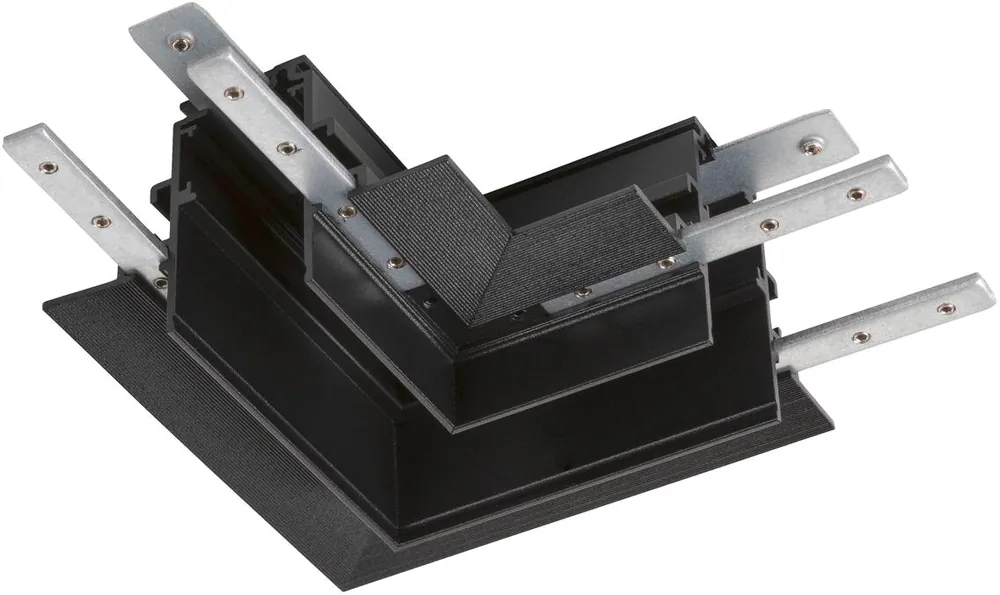 SLV L-Verbinder mechanisch, 48V TRACK, für Einbauschiene tief, rechts, schwarz Schneller Versand