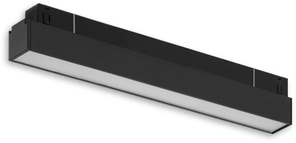 Expressversand ISOLED Track48 Linearleuchte 30cm schwarz, 10W, 120°, 48V DC, 3000K, CRI90, DALI dimmbar