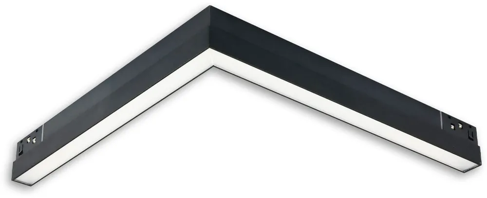 ISOLED Track48 Eckleuchte 90° horizontal schwarz, 20W, 48V DC, 3000K, CRI90, DALI dimmbar Neu