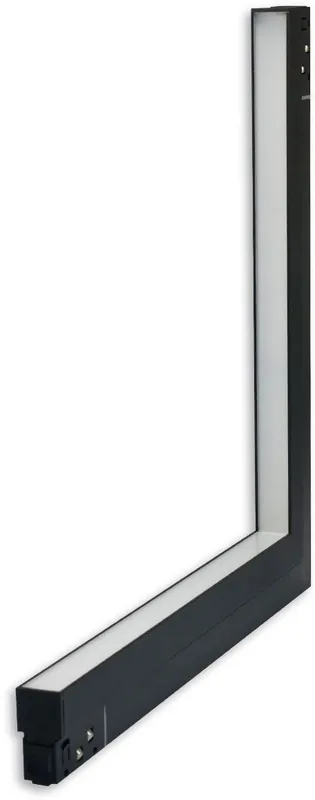 Top-Seller ISOLED Track48 Eckleuchte 90° vertikal schwarz, 20W, 48V DC, 3000K, CRI90, DALI dimmbar