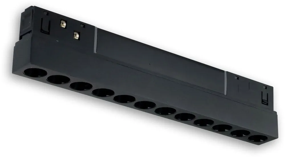 ISOLED Track48 Rasterleuchte 22cm schwarz, 12W, 36°, 48V DC, 3000K, CRI90, DALI dimmbar Top-Seller