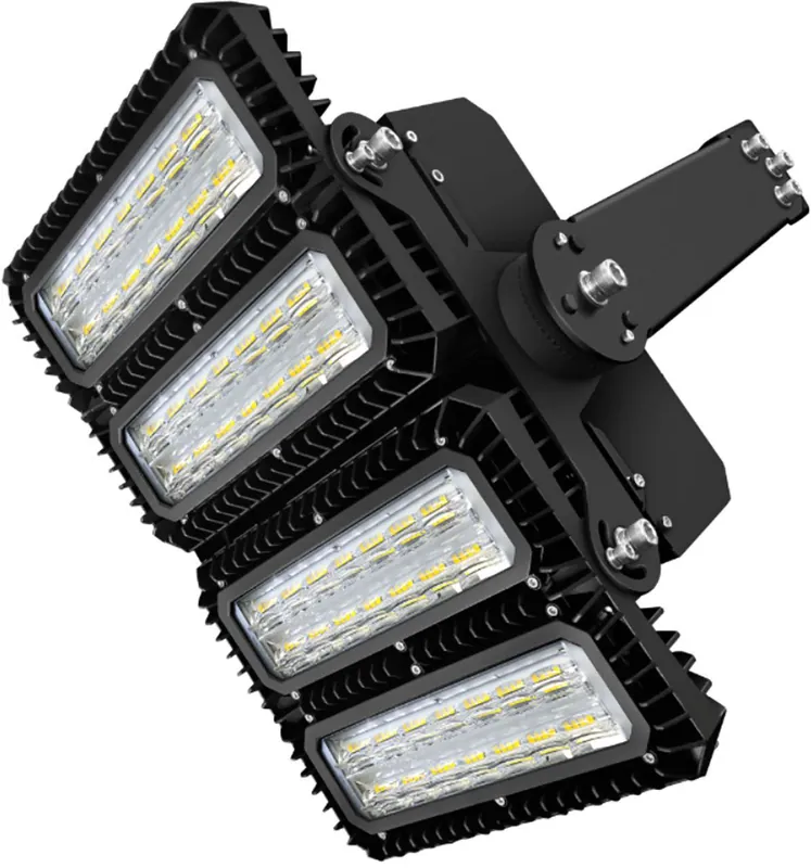 ISOLED LED Flutlicht 450W, 130x25° asymmetrisch, variabel, DALI dimmbar, warmweiß, IP66 Heißes Angebot