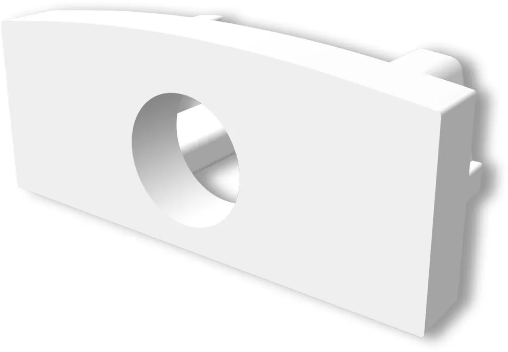 ISOLED Endkappe EC224 für Profil MINI-AB V2 weiß, mit Kabeldurchführung, 1 STK Neu