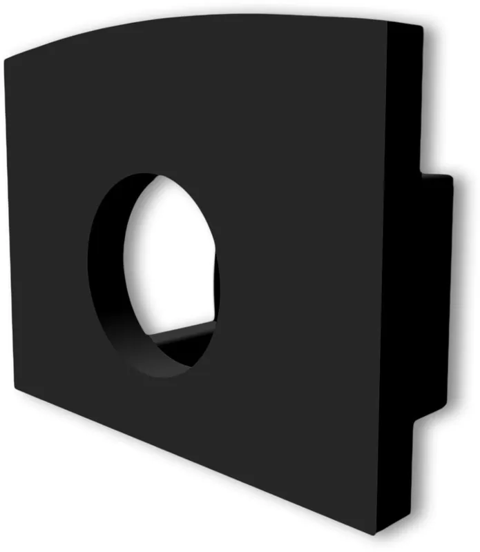 Günstig ISOLED Endkappe EC226 für Profil MAXI-AB V2 schwarz, mit Kabeldurchführung, 1 STK