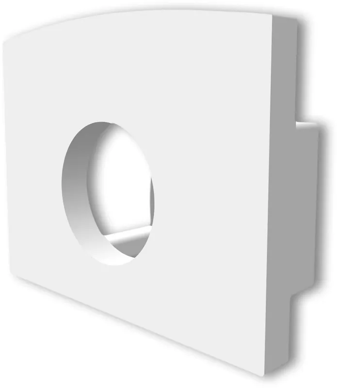 ISOLED Endkappe EC226 für Profil MAXI-AB V2 weiß, mit Kabeldurchführung, 1 STK Gratis Versand