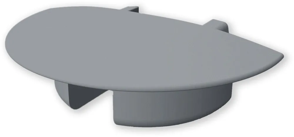 Direktkauf ISOLED Endkappe EC231 für Profil MINI-EB V2, grau, rund, mit Kabeldurchführung, 1 STK