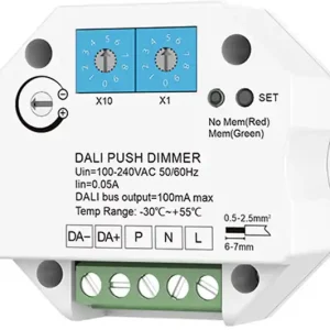 Super-Preis ISOLED DALI Master-Steuerung für 1 Adresse / 1 Gruppe, Steuerung via Push-(Schließ)-Taster, 230V