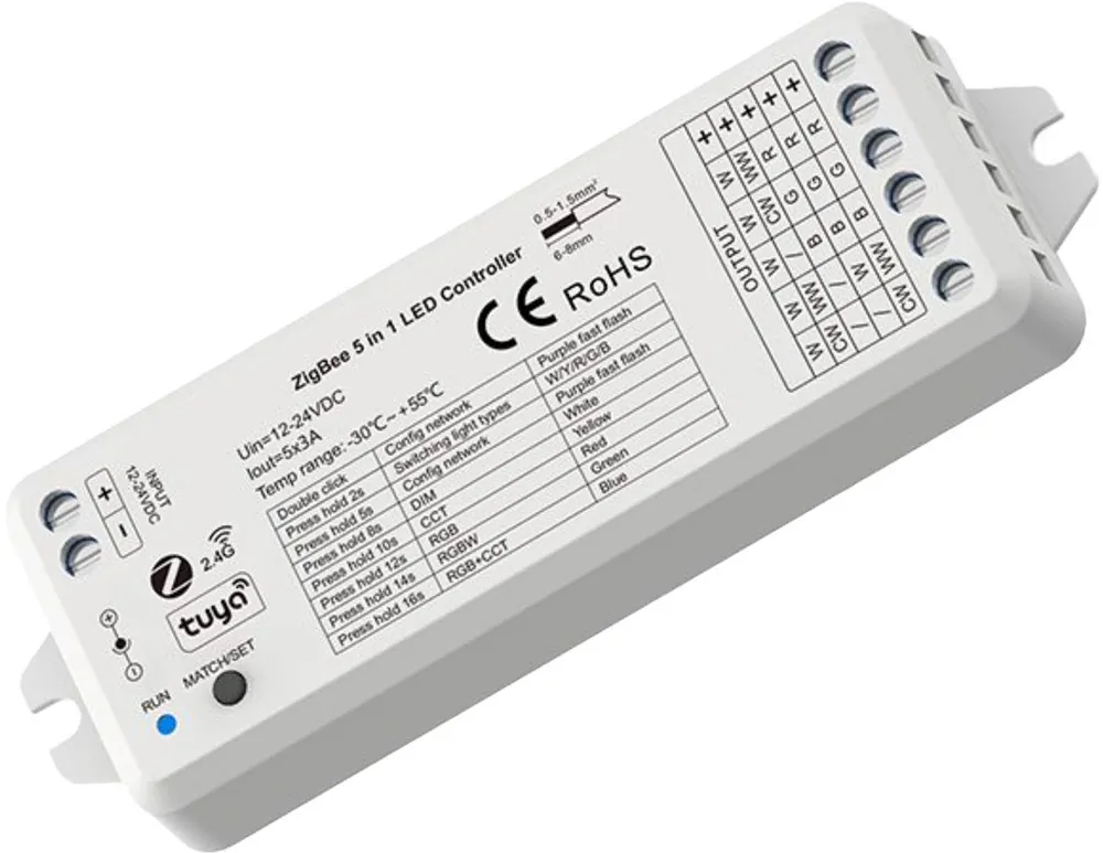 ISOLED Sys-Pro + Zigbee 3.0 Funk 1-5 Kanal PWM-Dimmer, 12-24V DC 5x3A Rabatt