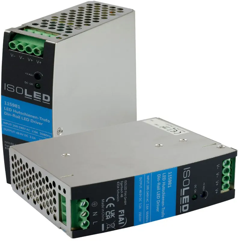 Heißes Angebot ISOLED LED Hutschienen-Trafo 48V, 48~55V/DC, 0-150W