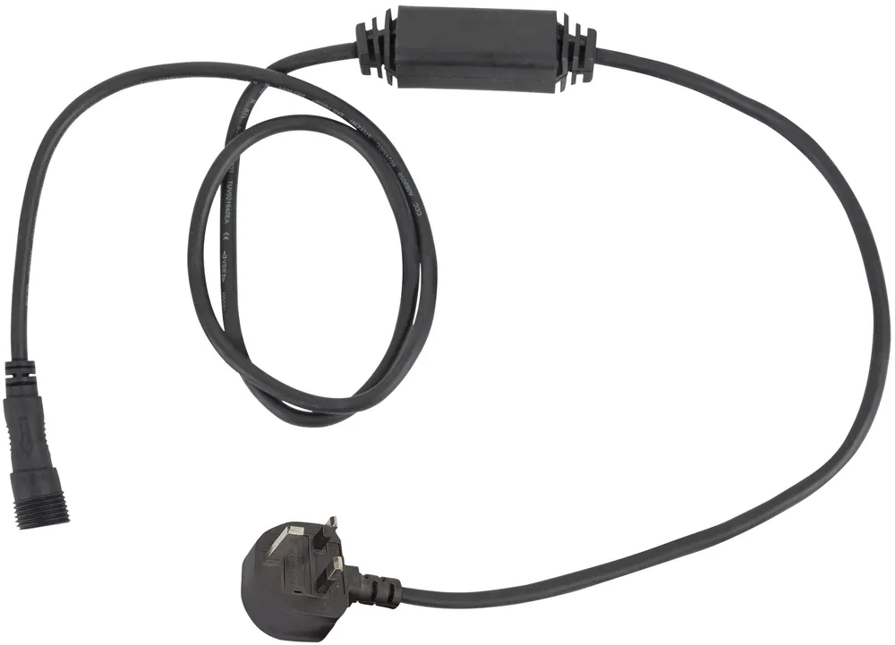 Preiswert SHOWTEC Stromkabel für LED-Lichterkette / Eiszapfen Schwarz – UK BS13-Stecker