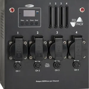 Wochenendangebot SHOWTEC TED Pack LC CEE 7/5 4-Kanal-Dimmerpack mit lokaler Steuerung – FR/BE-Ausgänge