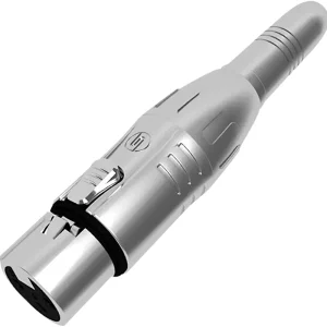 Kostenloser Versand SEETRONIC XLR 3P Buchse auf Stereo-Buchse Goldkontakte – silbernes Gehäuse