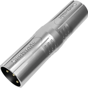 Top-Angebot SEETRONIC XLR 3P Stecker auf XLR 5P Stecker Goldkontakte – silbernes Gehäuse