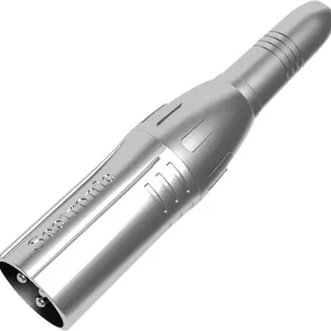Neuheit SEETRONIC XLR 3P Stecker auf Stereo-Buchse Goldkontakte – silbernes Gehäuse