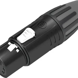 SEETRONIC XLR 5P-Stecker – weiblich, Goldkontakte – schwarzes Gehäuse Sofort Bestellen