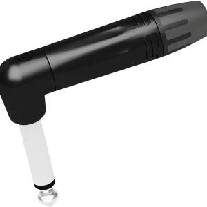 SEETRONIC Klinkenstecker 6,3 mm Mono – 90° schwarzes Gehäuse – schwarze Endkappe Expressversand
