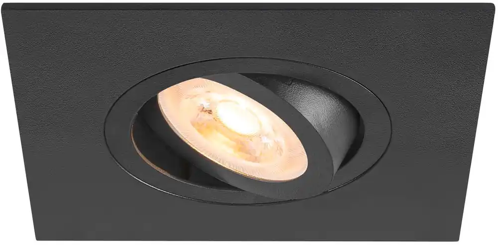 Gratis Versand SLV NEW TRIA® 75 XL, Deckeneinbauleuchte, quadratisch, max. 10W, GU10, schwarz