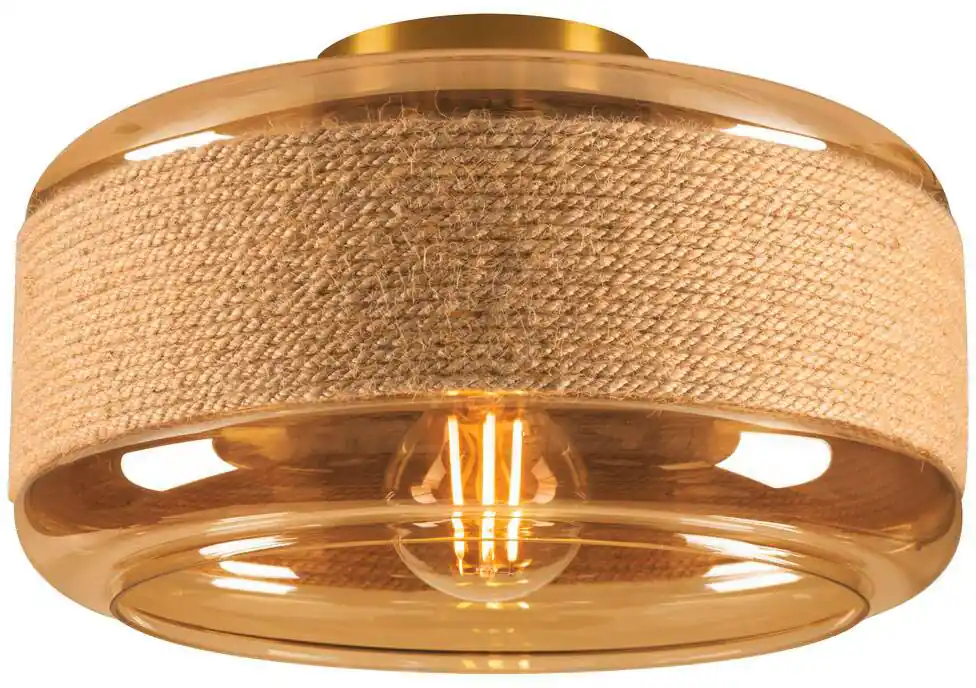 Top-Angebot SLV PANTILO ROPE 27, Wand- und Deckenaufbauleuchte, zylindrisch, 1x max. 15W E27, gold