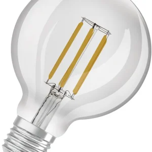 Zertifiziert LEDVANCE LED CLASSIC GLOBE ENERGIEEFFIZIENZ A S 4W 830 Klar E27