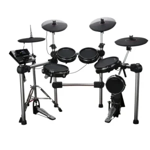 9-teiliges E-Drumkit mit Mesh-Fellen, mit 5 Pads und 4 Becken Mega-Angebot