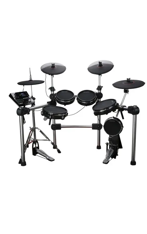 9-teiliges E-Drumkit mit Mesh-Fellen, mit 5 Pads und 4 Becken Mega-Angebot