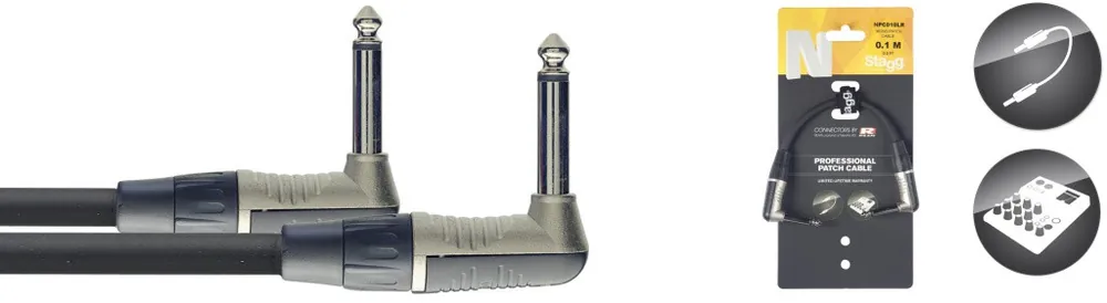 Echt 10CM/4"-Patchcable L Plug dlx