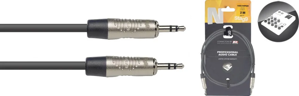 Ausverkauf 2M/6FT AUDIO mini ST.PLUG DLX