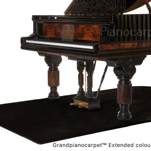 Pianocarpet Flügel Teppich VL verlängert - Farbe schwarz - Maßanfertigung Geprüft