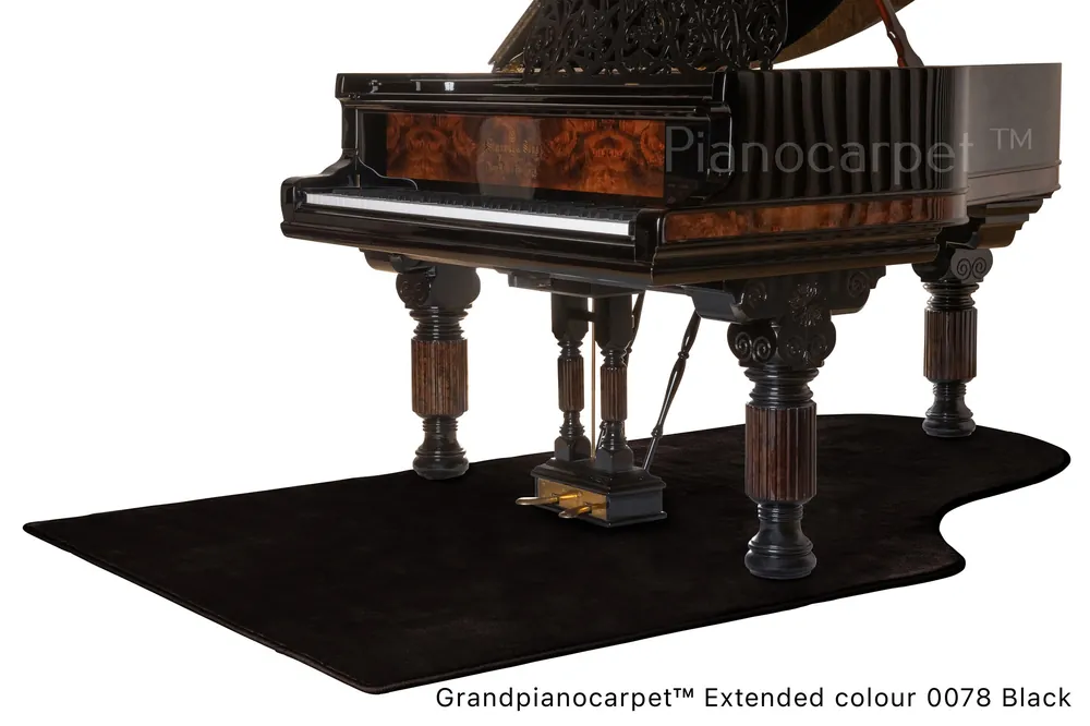 Pianocarpet Flügel Teppich XL Rechteckig - Farbe schwarz - Maßanfertigung Rabatt