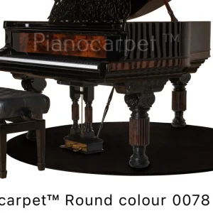 Pianocarpet Flügel Teppich Rund - Farbe schwarz - Maßanfertigung Preiswert